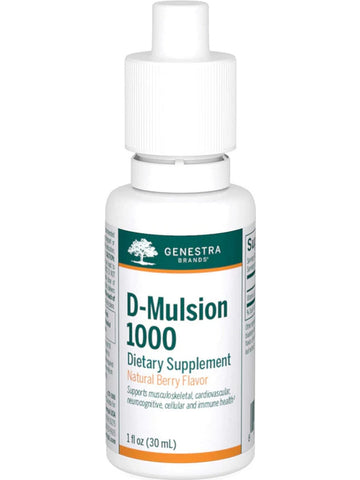 Genestra, D-Mulsion 1000 Dietary Supplement, Natural Berry Flavor, 1 fl oz