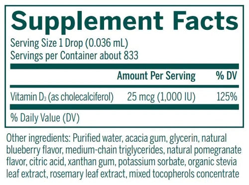 Genestra, D-Mulsion 1000 Dietary Supplement, Natural Berry Flavor, 1 fl oz