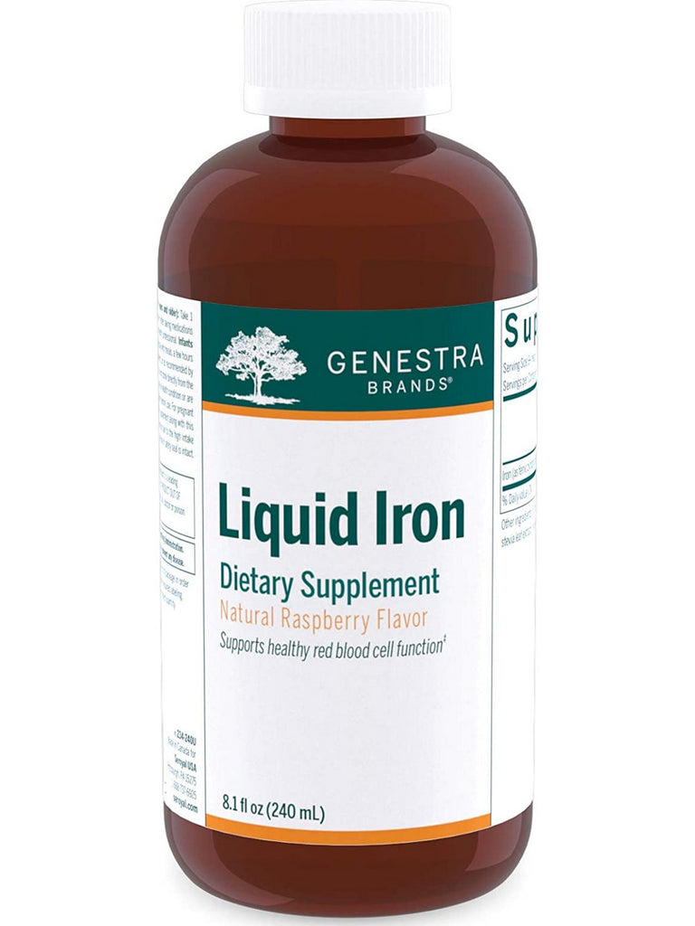 Genestra, Liquid Iron Dietary Supplement, Natural Rspberry Flavor, 8.1 fl oz
