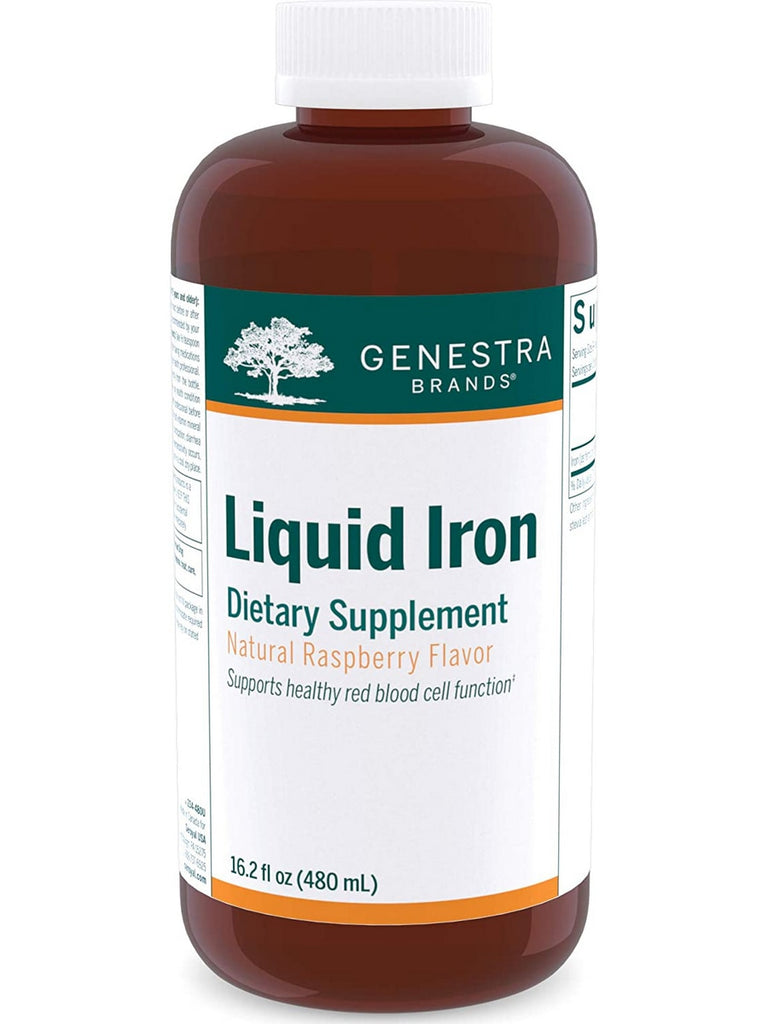 Genestra, Liquid Iron Dietary Supplement, Natural Rspberry Flavor, 16.2 fl oz