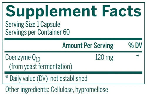 Genestra, CoQ10 120 Dietary Supplement, 60 Vegetarian Capsules