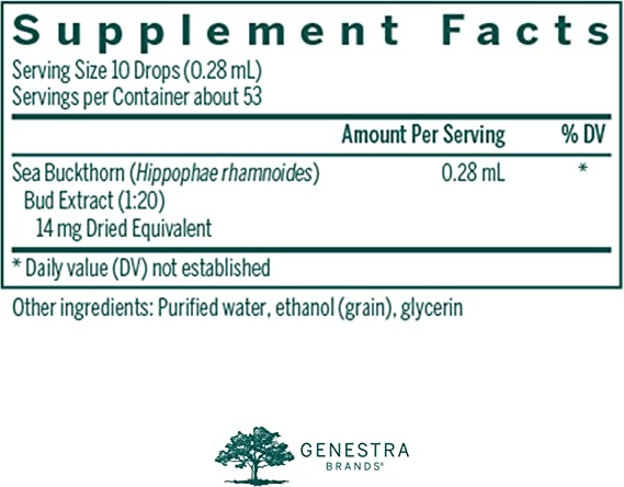 Genestra, PHYTO-GEN Sea Buckthorn Bud Dietary Supplement, 0.5 fl oz