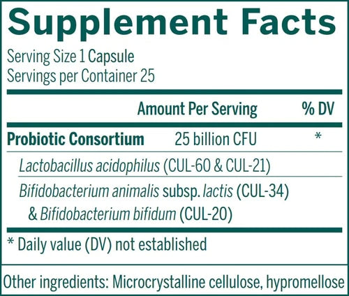 Genestra, HMF Intensive Probiotic Supplement, 25 Vegetarian Capsules