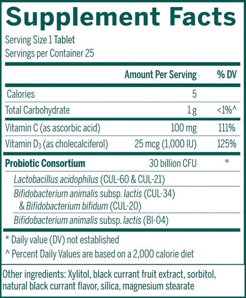 Genestra, HMF Immune Probiotic Supplement, 25 Chewable Tablets