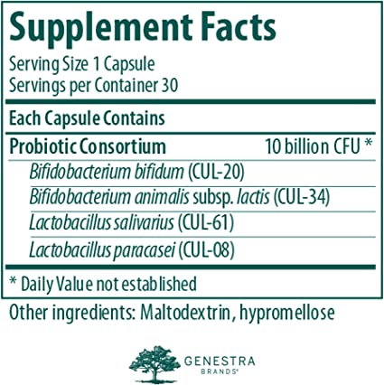 Genestra, HMF Maternity Daily Probiotic Supplement, 30 Vegetarian Capsules