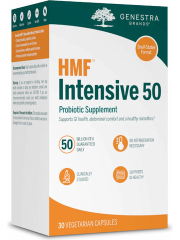 Genestra, HMF Intensive 50 Daily Probiotic Supplement, 30 Vegetarian Capsules