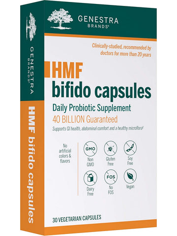 Genestra, HMF bifido capsules Daily Probiotic Supplement, 30 Vegetarian Capsules