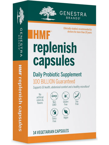 Genestra, HMF replenish capsules Daily Probiotic Supplement, 14 Vegetarian Capsules