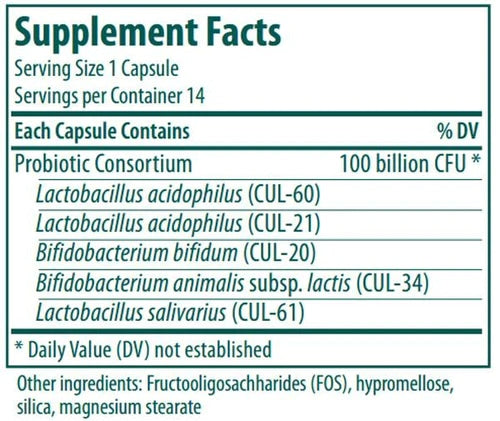 Genestra, HMF replenish capsules Daily Probiotic Supplement, 14 Vegetarian Capsules