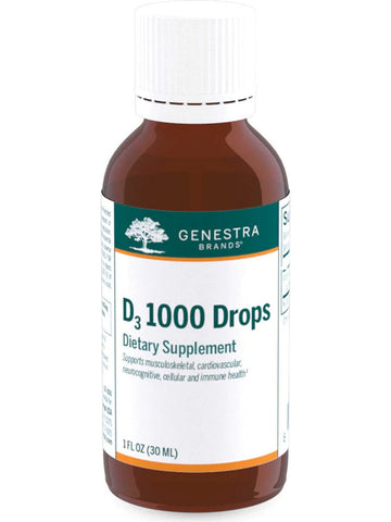 Genestra, D3 1000 Drops Dietary Supplement, 1 fl oz