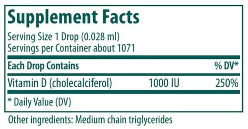 Genestra, D3 1000 Drops Dietary Supplement, 1 fl oz