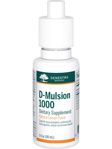 Genestra, D-Mulsion 1000 Dietary Supplement, Natural Lemon Flavor, 1 fl oz