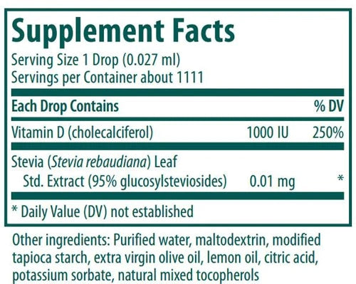 Genestra, D-Mulsion 1000 Dietary Supplement, Natural Lemon Flavor, 1 fl oz