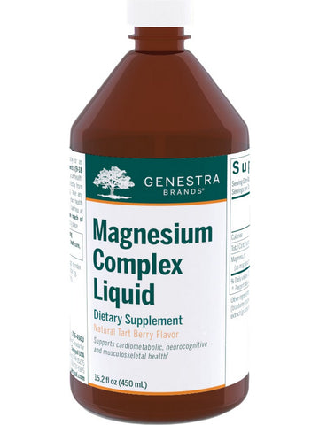 Genestra, Magnesium Complex Liquid, Natural Tart Berry, 15.2 fl oz