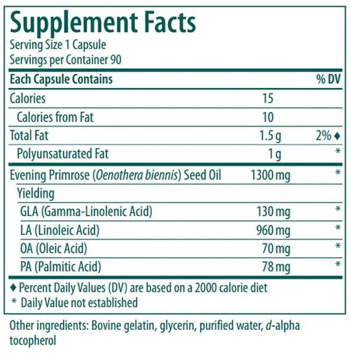 Genestra, GLA 130 Primrose Oil Dietary Supplement, 90 Softgel Capsules