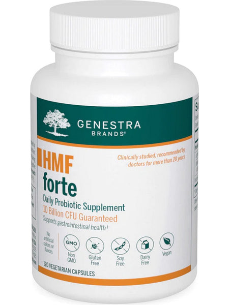 Genestra, HMF Forte Daily Probiotics Supplement, 10 Billion CFU Guaranteed, 120 Vegetarian Capsules