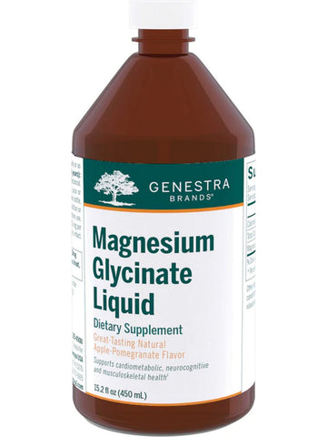 Genestra, Magnesium Glycinate Liquid, Apple-Pomegranate, 15.2 fl oz