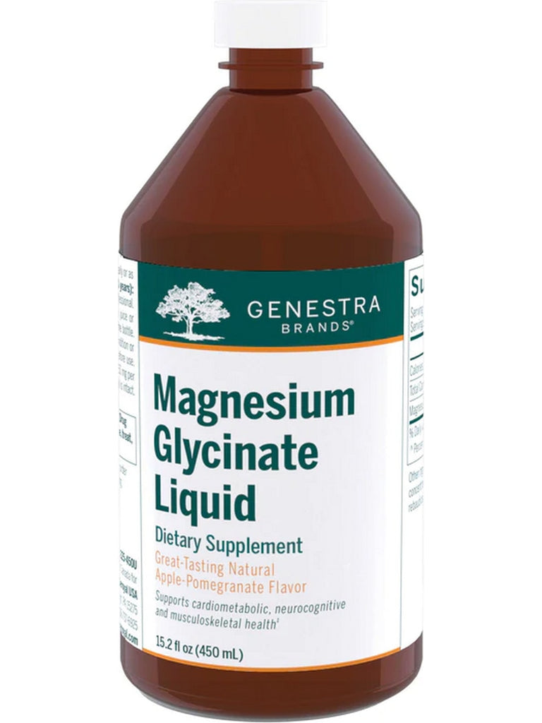 Genestra, Magnesium Glycinate Liquid, Apple-Pomegranate, 15.2 fl oz