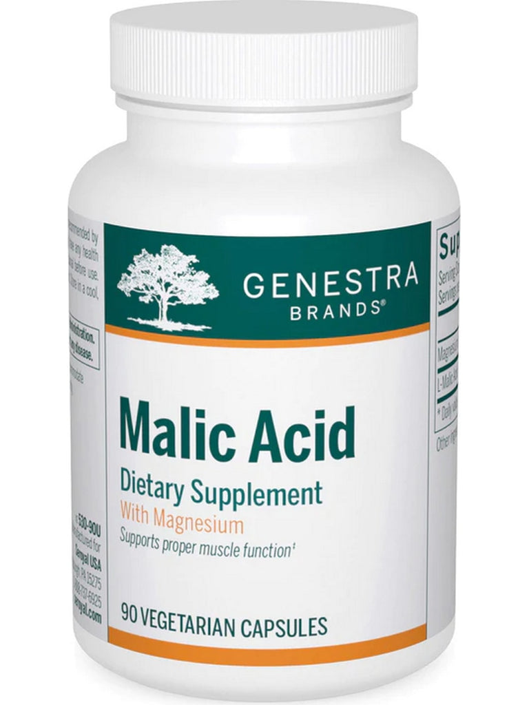 Genestra, Malic Acid Dietary Supplement with Magnesium, 90 Vegetarian Capsules