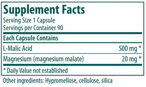 Genestra, Malic Acid Dietary Supplement with Magnesium, 90 Vegetarian Capsules