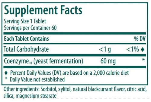 Genestra, CoQ10 Chewable Dietary Supplement, 60 Chewable Tablets