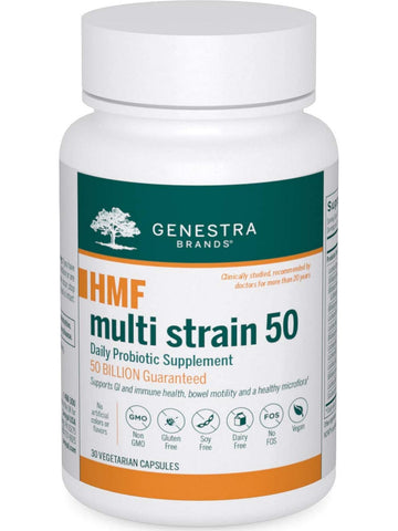 Genestra, HMF multi strain 50 Daily Probiotic Supplement, 30 Vegetarian Capsules