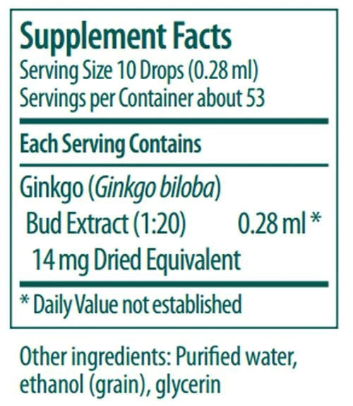Genestra, PHYTO-GEN Ginkgo Bud Dietary Supplement, 0.5 fl oz