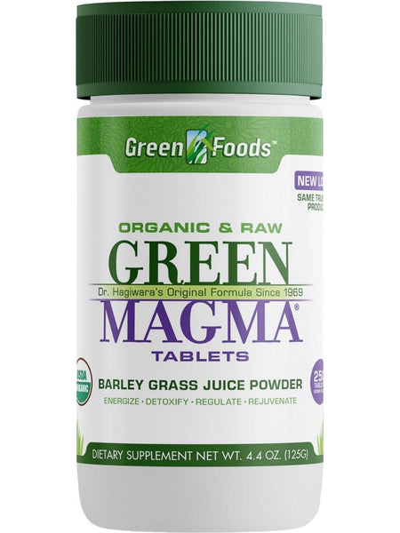 Green Foods, Organic and Raw Green Magma Tablets, 500 mg, 250 Tablets, 4.4 oz