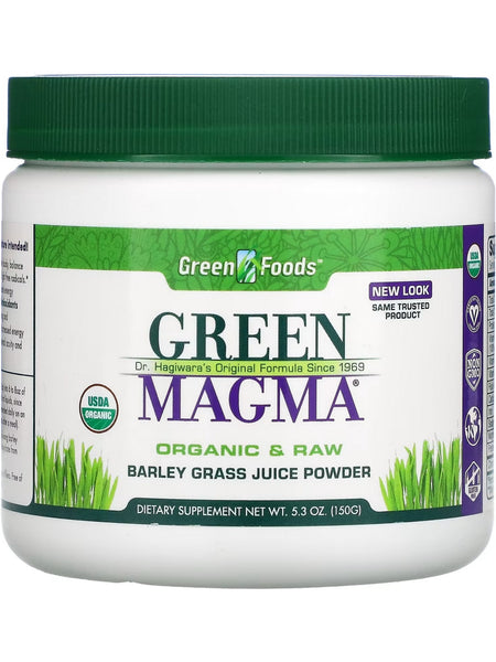 Green Foods, Green Magma, Organic and Raw Barley Grass Juice Powder, 5.3 oz