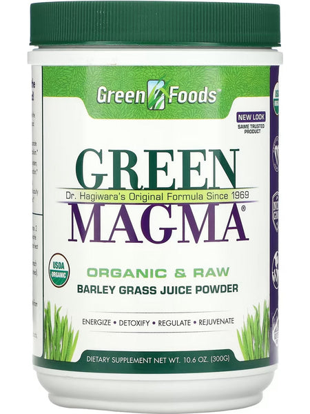 Green Foods, Green Magma, Organic and Raw Barley Grass Juice Powder, 10.6 oz