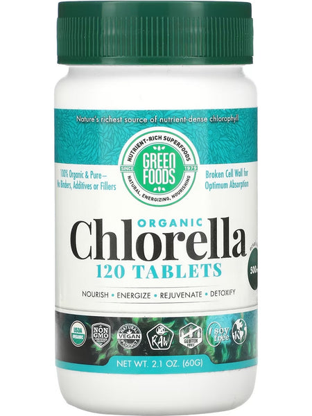 Green Foods, Organic Chlorella, 120 Tablets, 2.1 oz