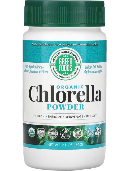 Green Foods, Organic Chlorella Powder, 2.1 oz
