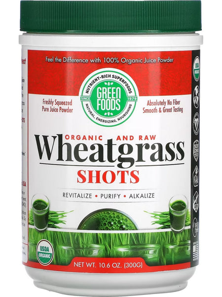 Green Foods, Organic and Raw Wheatgrass Shots, 10.6 oz
