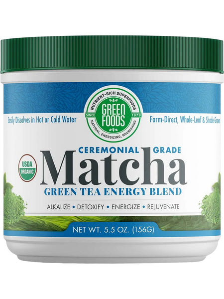 Green Foods, Ceremonial Grade Matcha Green Tea Energy Blend, 5.5 oz