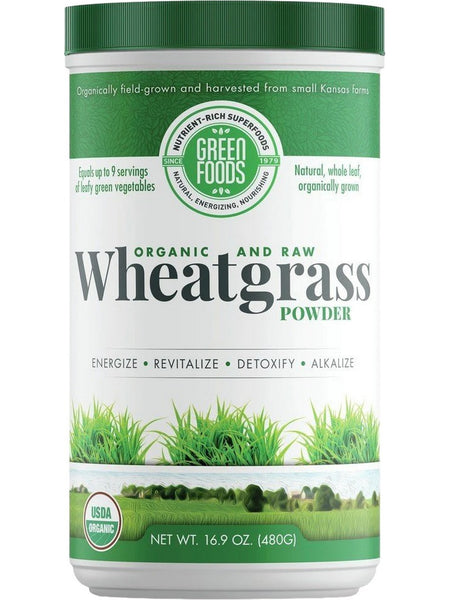 Green Foods, Organic and Raw Wheatgrass Powder, 16.9 oz