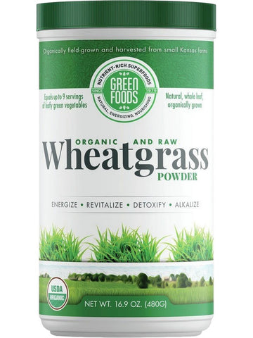 Green Foods, Organic and Raw Wheatgrass Powder, 16.9 oz