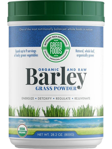 Green Foods, Organic and Raw Barley Grass Powder, 28.2 oz