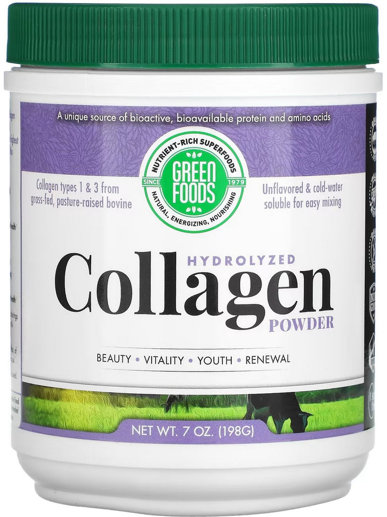 Green Foods, Hydrolyzed Collagen Powder, 7 oz