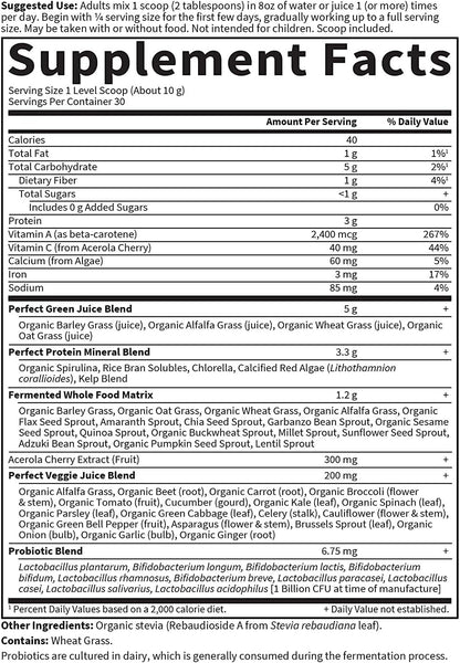 Garden of Life, Perfect Food Super Green Formula, 10.58 oz