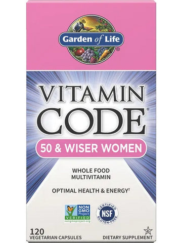 Garden of Life, Vitamin Code, 50 & Wiser Women, 120 Vegetarian Capsules