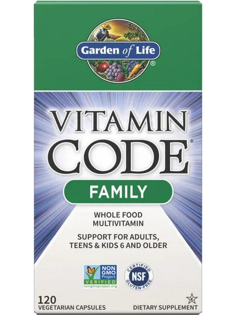 Garden of Life, Vitamin Code, Family Multivitamin, 120 Vegetarian Capsules
