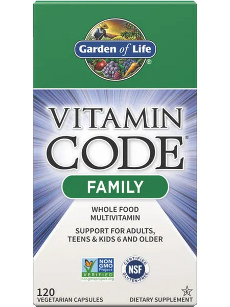 Garden of Life, Vitamin Code, Family Multivitamin, 120 Vegetarian Capsules