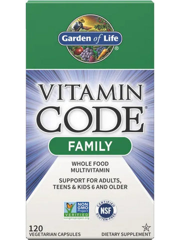 Garden of Life, Vitamin Code, Family Multivitamin, 120 Vegetarian Capsules