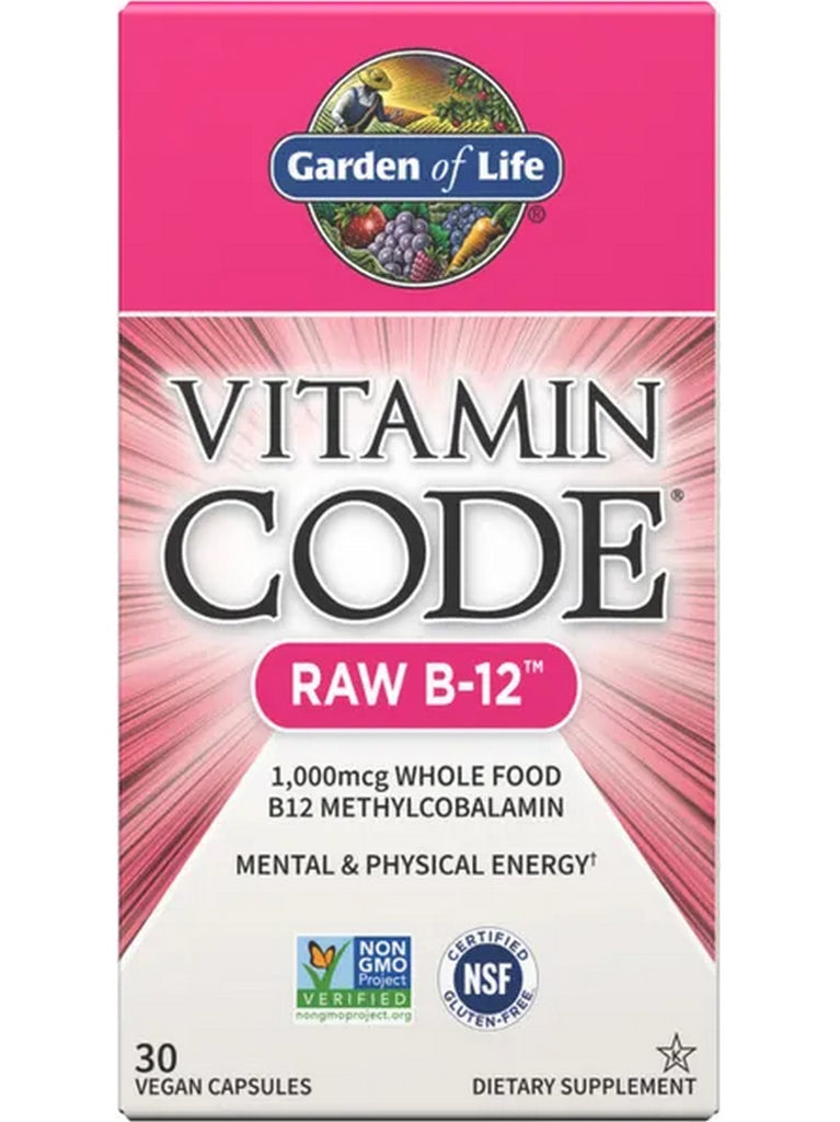 Garden of Life, Vitamin Code, Vitamin B12, 30 Vegan Capsules