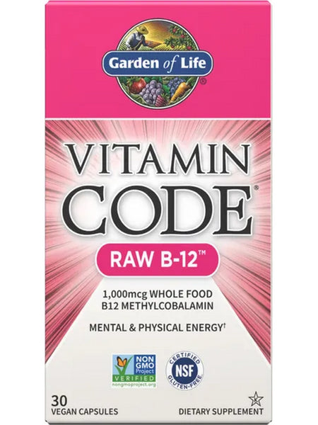 Garden of Life, Vitamin Code, Vitamin B12, 30 Vegan Capsules