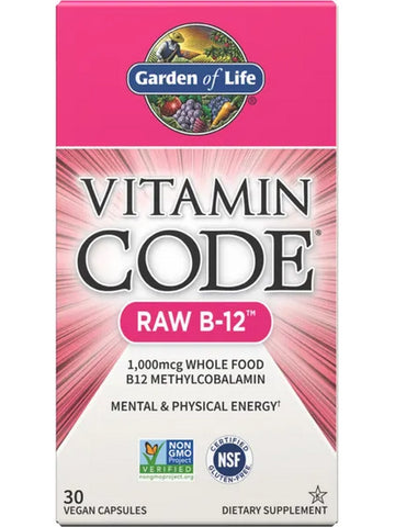 Garden of Life, Vitamin Code, Vitamin B12, 30 Vegan Capsules