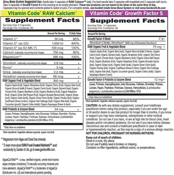 Garden of Life, Vitamin Code, Grow Bone System, 1 Kit