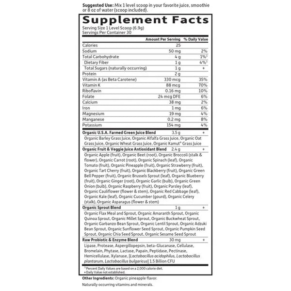 Garden of Life, Raw Organics, Perfect Food, Original, 7.30 oz