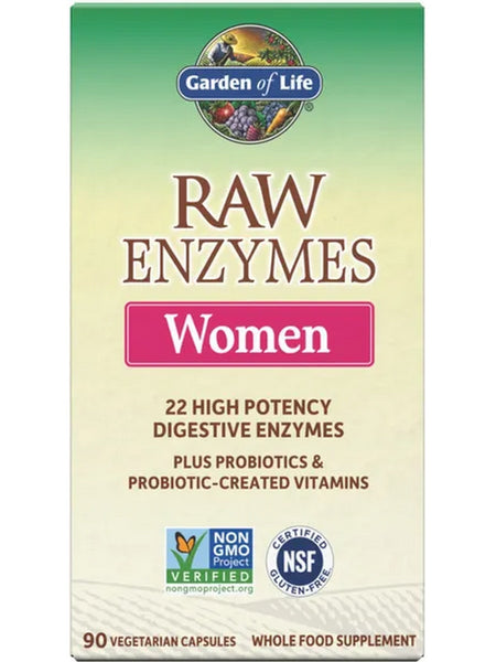 Garden of Life, RAW Enzymes Women, 90 Vegetarian Capsules