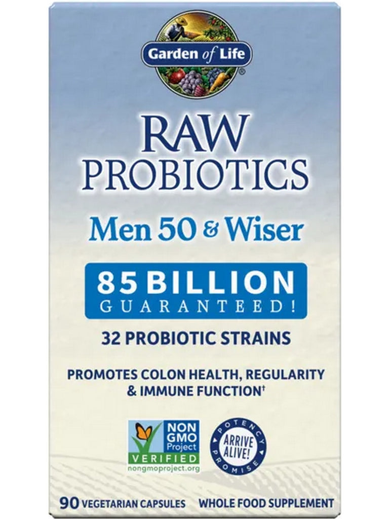 Garden of Life, Raw Probiotics Men 50 & Wiser, 90 Vegetarian Capsules